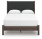 Pamytta Queen Upholstered Panel Platform Bed, Dresser and Mirror