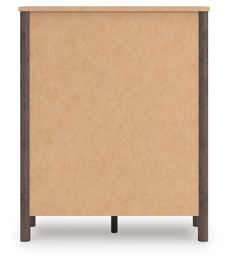 Pamytta Twin Upholstered Panel Platform Bed, Dresser, Mirror, Chest and Nightstand