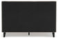Cielden Queen Upholstered Bed with Roll Slats, Dresser and Mirror