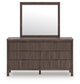 Pamytta Queen Panel Bed, Dresser and Mirror