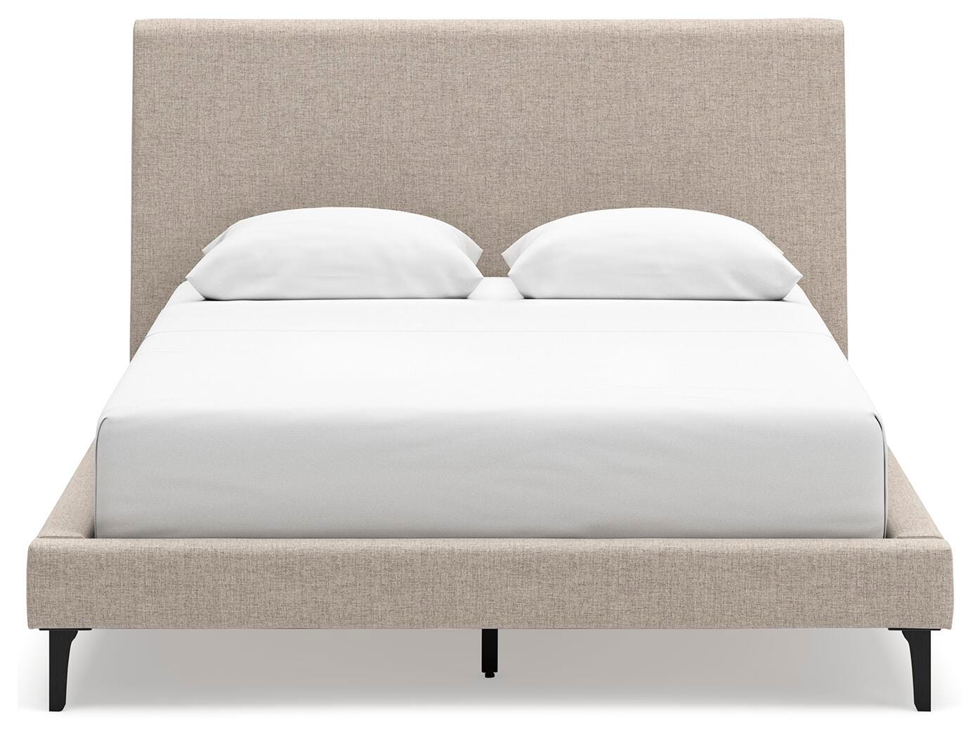Cielden Queen Upholstered Bed with Roll Slats, Dresser, Mirror and Nightstand