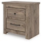 Rusticott Queen Poster Bed with Mirrored Dresser and Nightstand