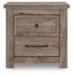 Rusticott Queen Panel Bed with Mirrored Dresser and Nightstand