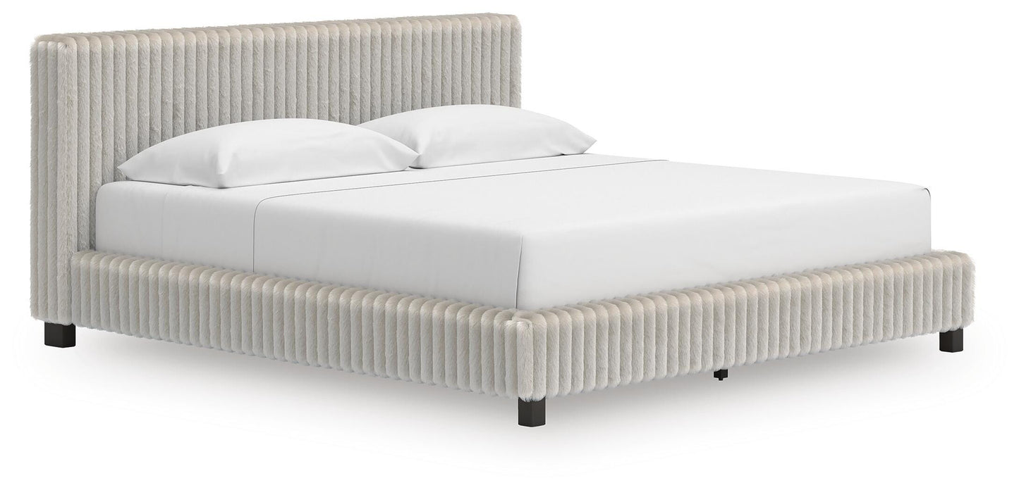 Zuraleus King Upholstered Bed, Dresser, Mirror, Chest and Nightstand