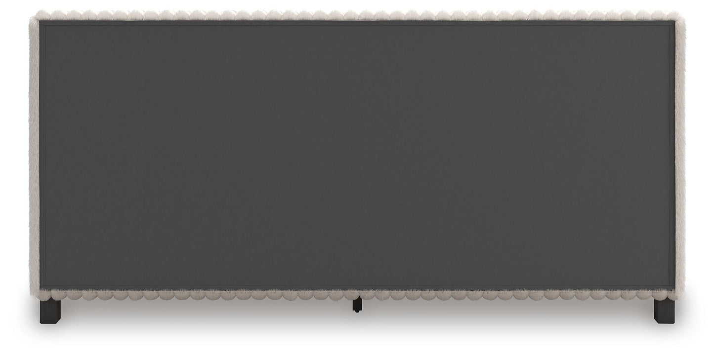 Zuraleus California King Upholstered Bed, Dresser and Mirror
