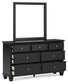 Lanolee Full Panel Storage Bed, Dresser and Mirror