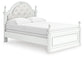 Kozlani Full Upholstered Panel Bed, Dresser and Mirror