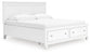 Fortman King Panel Storage Bed with Mirrored Dresser and Nightstand