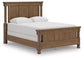 Rowlenstown Queen Poster Bed with Mirrored Dresser and Nightstand