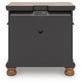 Rowlenstown Queen Poster Bed with Mirrored Dresser and Nightstand