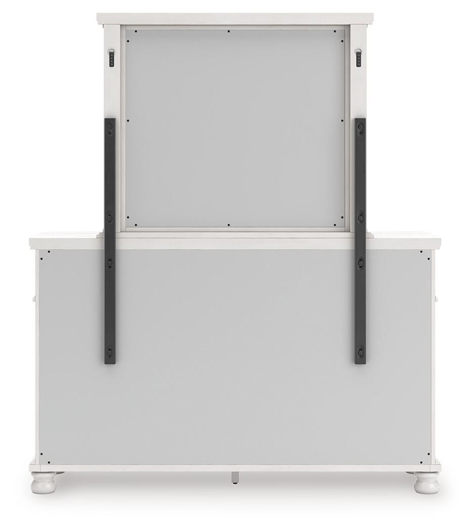 Rowlenstown King Poster Bed, Dresser and Mirror