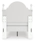 Kozlani Twin Upholstered Panel Bed, Dresser and Mirror