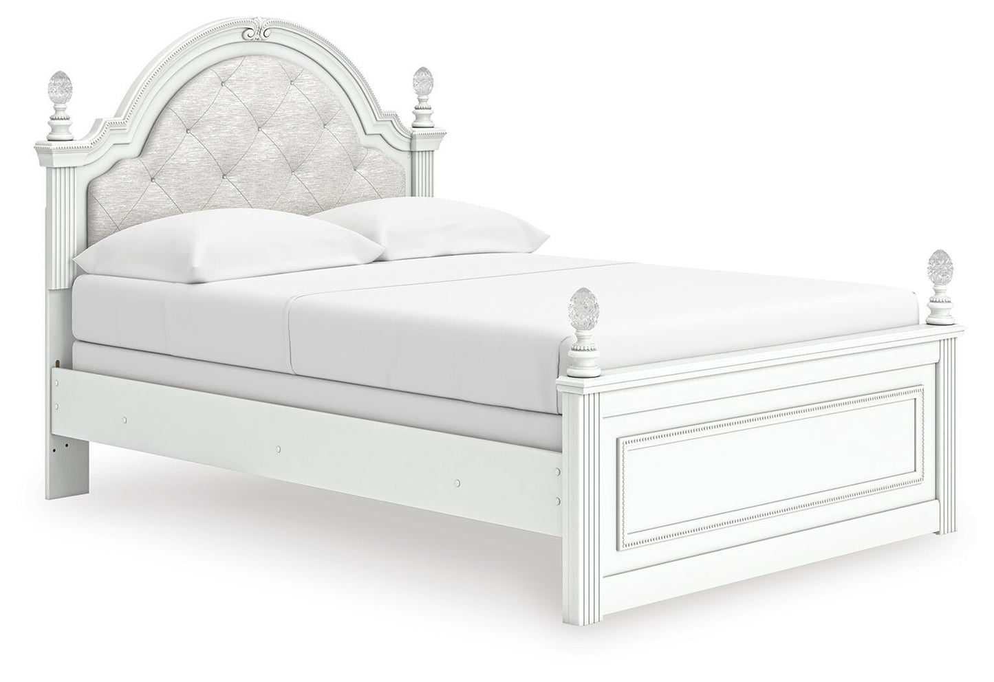 Kozlani Full Upholstered Panel Bed, Dresser, Mirror and Nightstand