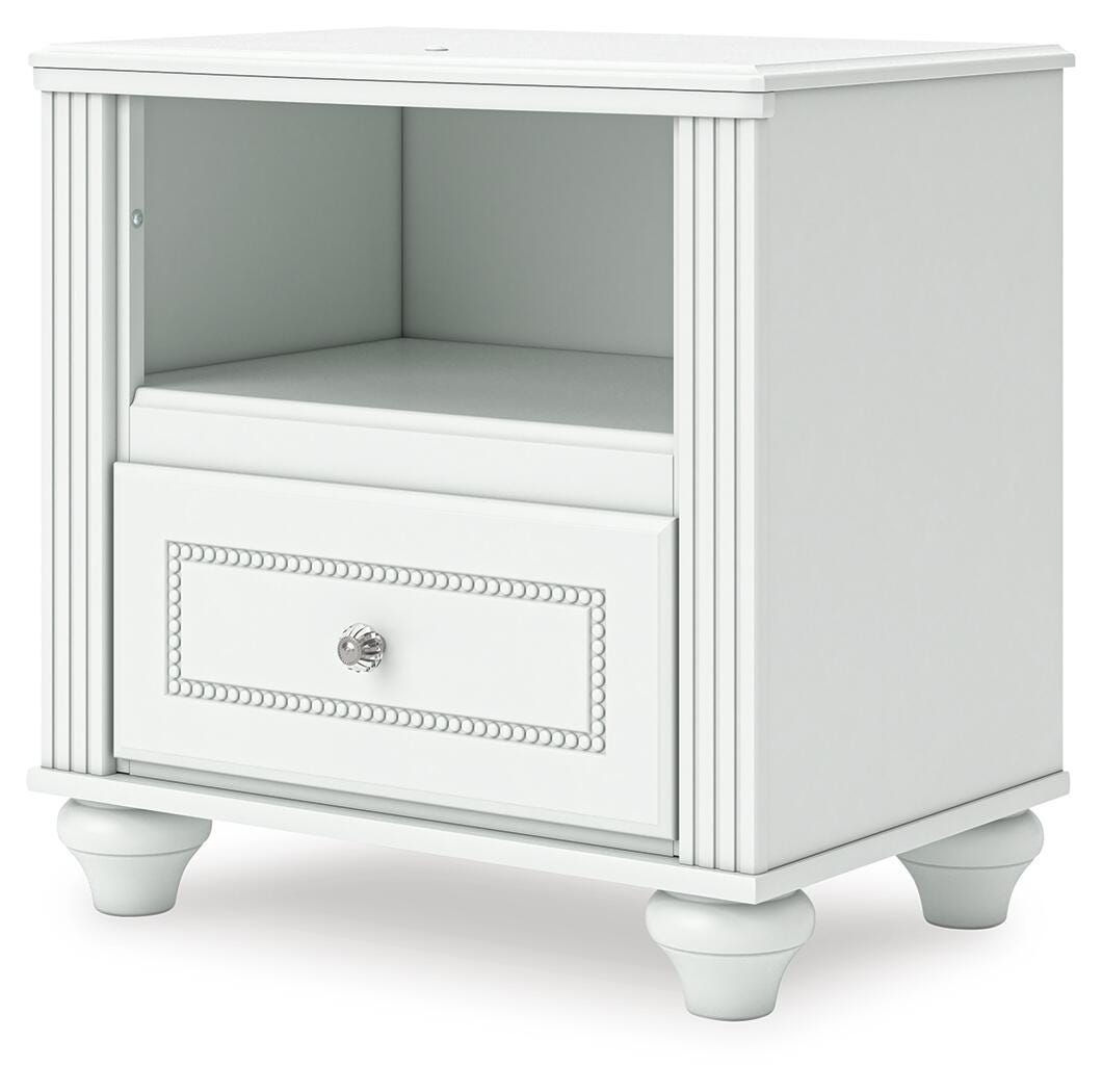 Kozlani Full Upholstered Panel Storage Bed, Dresser, Mirror and Nightstand