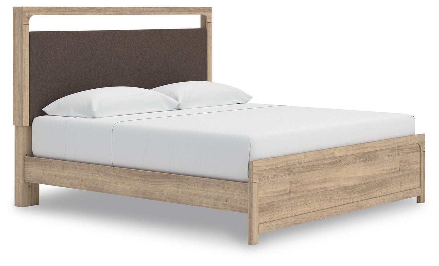 Kinlanni King Upholstered Platform Bed, Dresser, Mirror and Nightstand