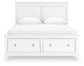 Fortman Queen Panel Storage Bed with Mirrored Dresser