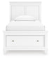 Fortman Twin Panel Storage Bed, Dresser, Mirror and Nightstand