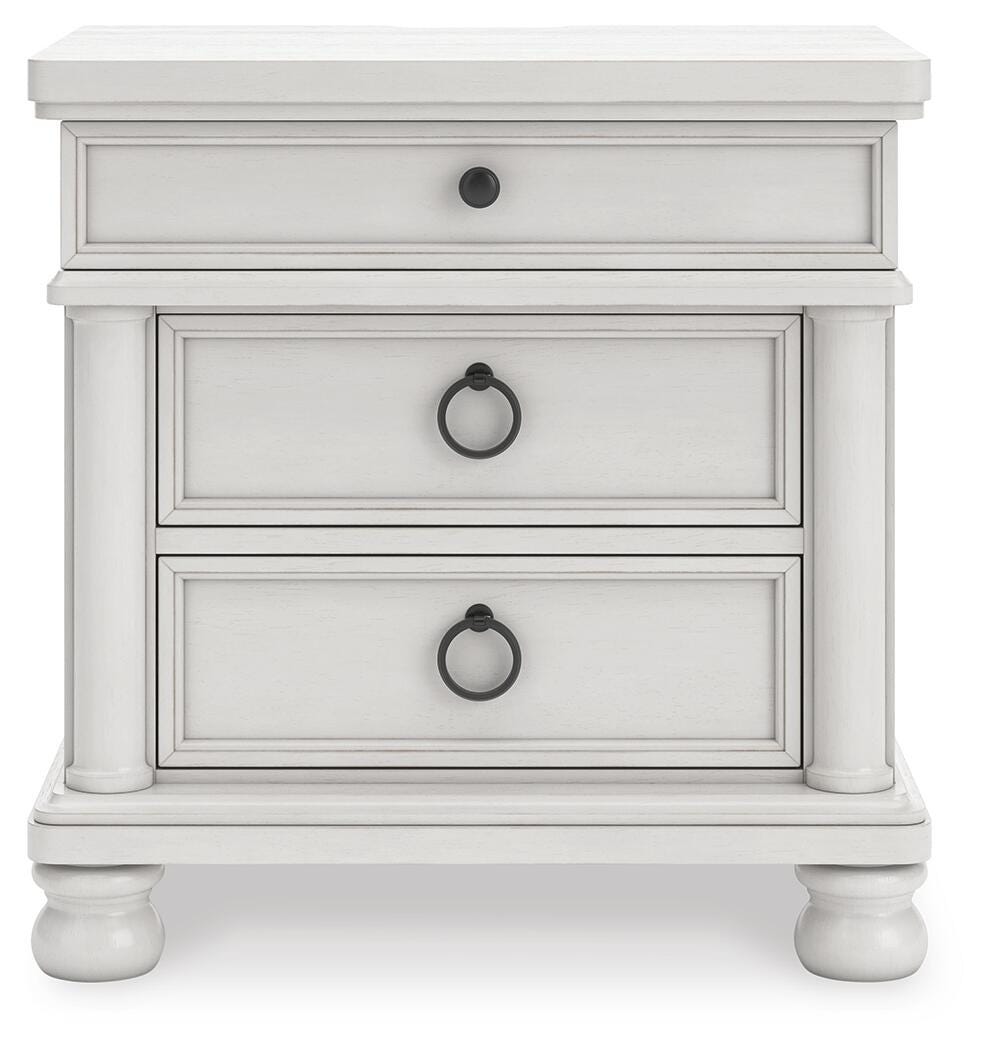 Rowlenstown California King Poster Bed, Dresser, Mirror and Nightstand