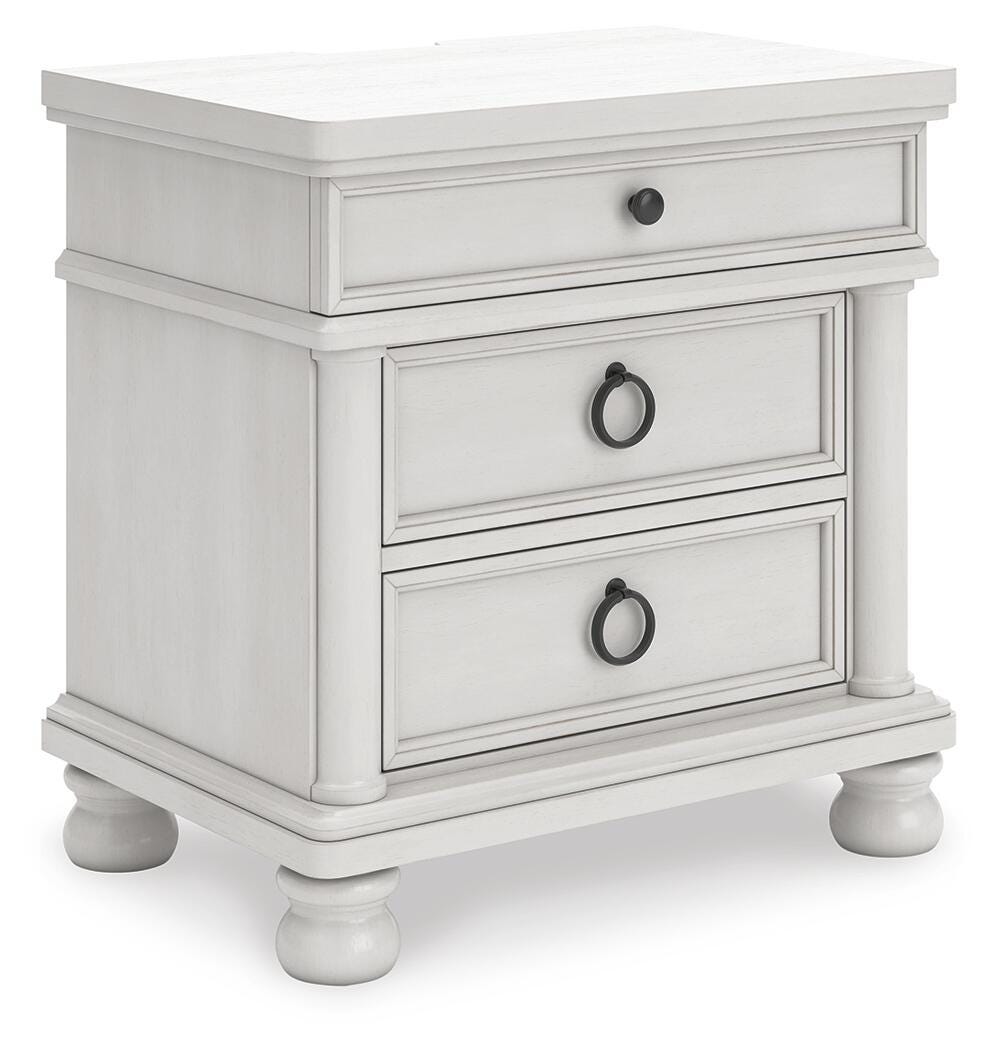 Rowlenstown California King Poster Bed, Dresser, Mirror and Nightstand