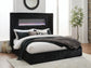 Tayleena Queen Upholstered Bed with Fireplace and Wireless Audio
