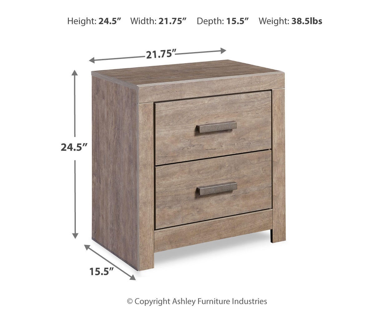 Culverbach Two Drawer Night Stand