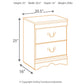 Huey Vineyard Two Drawer Night Stand