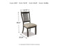 Tyler Creek Dining UPH Side Chair (2/CN)