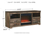 Trinell 63" TV Stand with Electric Fireplace