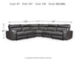 Samperstone 5-Piece Power Reclining Sectional