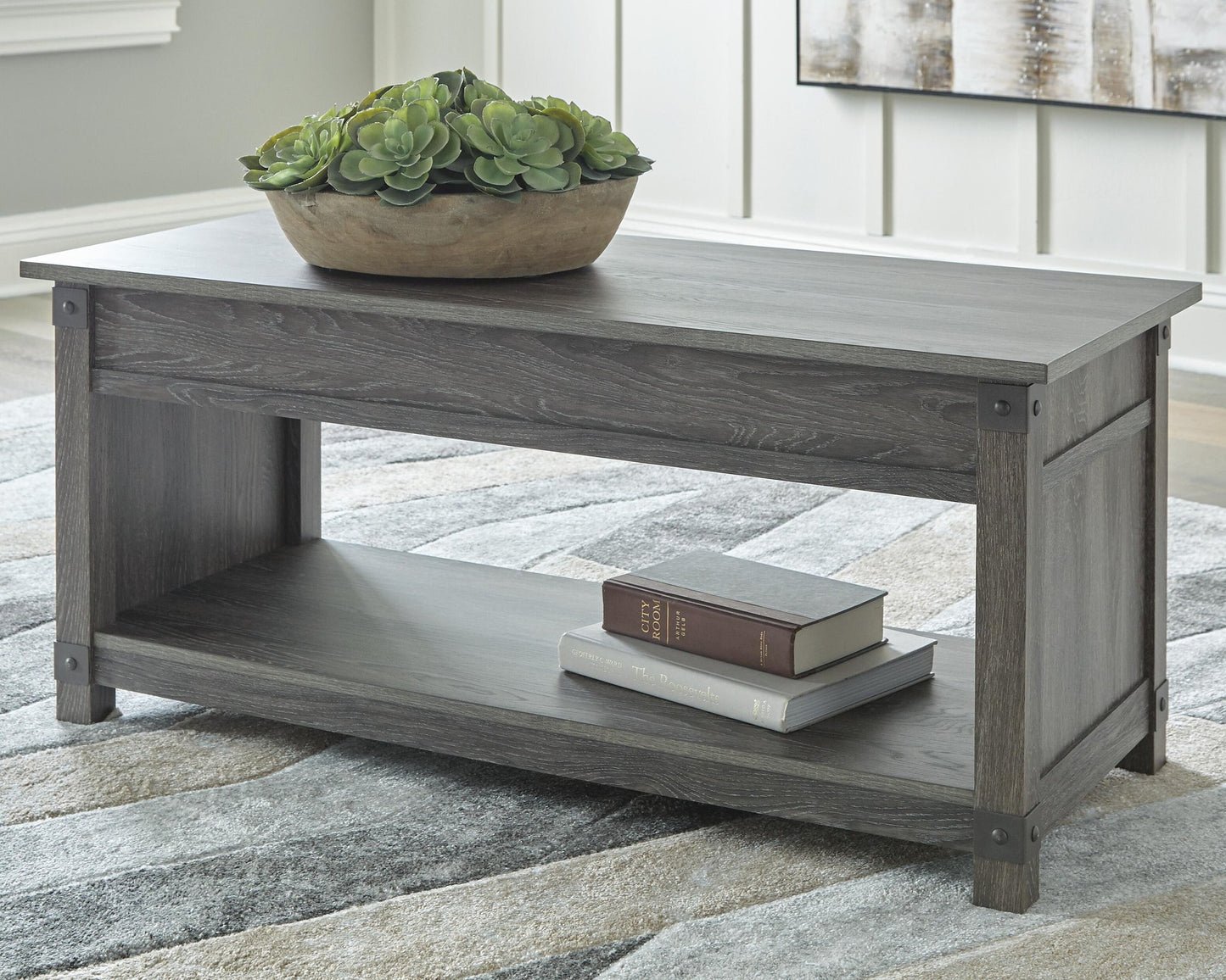 Freedan Rect Lift Top Cocktail Table