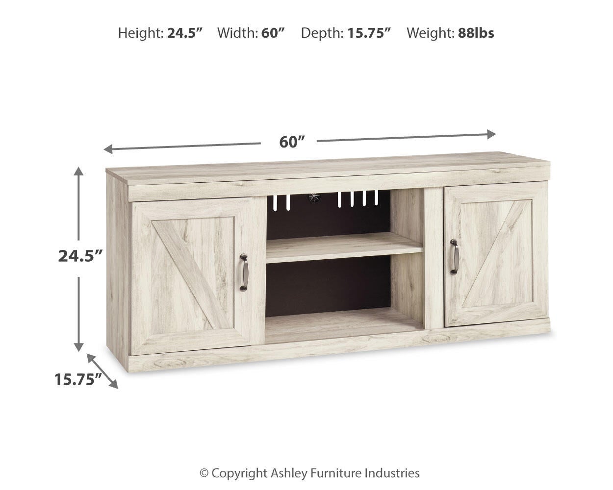 Bellaby LG TV Stand w/Fireplace Option
