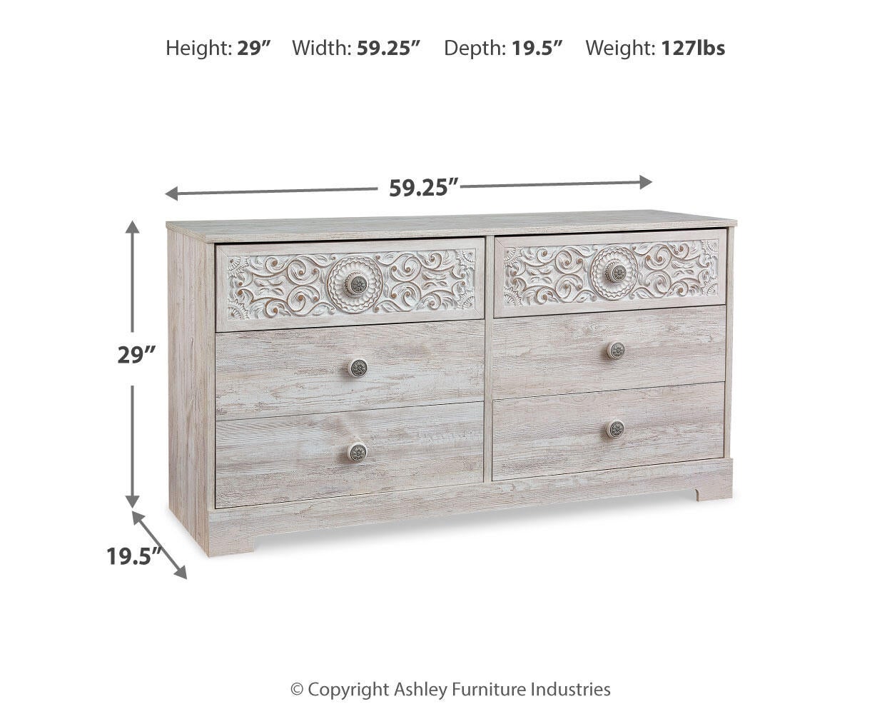 Paxberry Six Drawer Dresser
