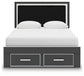 Zuraleus Queen Upholstered Panel Storage Bed