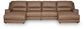 DeepWakes 4-Piece Reclining Sectional with Double Chaise