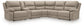 Narwhal Place 6-Piece Reclining Sectional with Storage Console