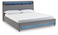 Finigale California King Upholstered Bed with Wireless Audio