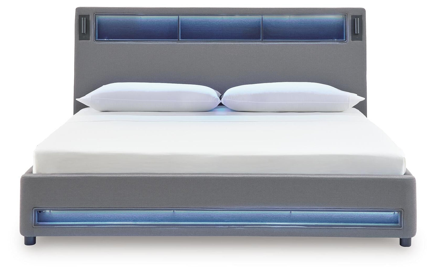 Finigale King Upholstered Bed with Wireless Audio