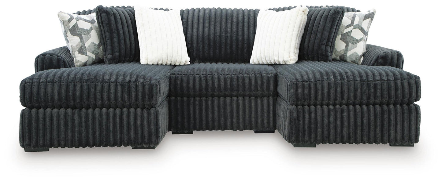 Midnight-Madness 3-Piece Double Chaise Sectional