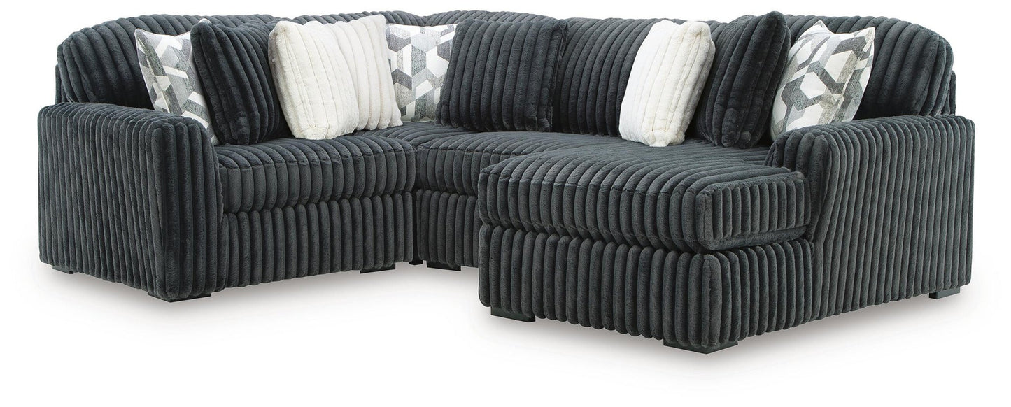 Midnight-Madness 4-Piece Sectional with Chaise