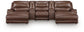 DeepWakes 5-Piece Reclining Sectional with Double Chaise and Storage Consoles