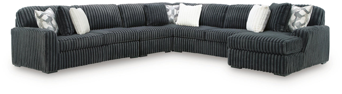 Midnight-Madness 5-Piece Sectional with Chaise