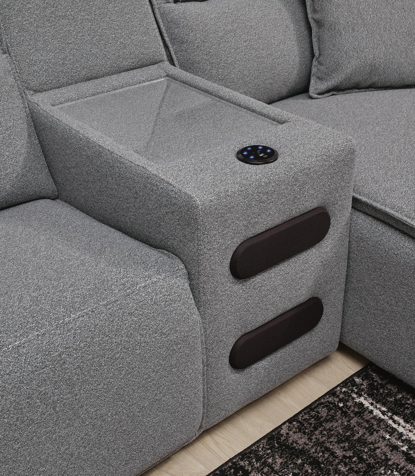 Modmax II 7-Piece Power Reclining Sectional with Chaise and Audio System
