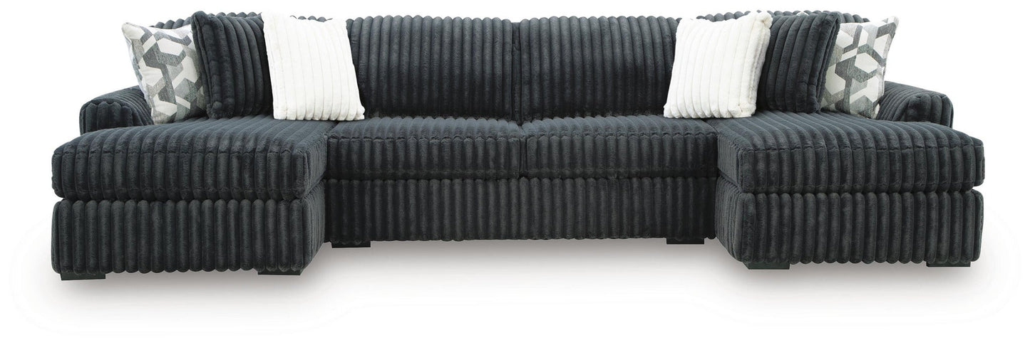 Midnight-Madness 3-Piece Double Chaise Sectional