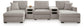 ModMax Luxe 5-Piece Double Chaise Sectional with Audio Consoles