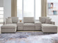 ModMax Luxe 5-Piece Double Chaise Sectional with Storage Consoles