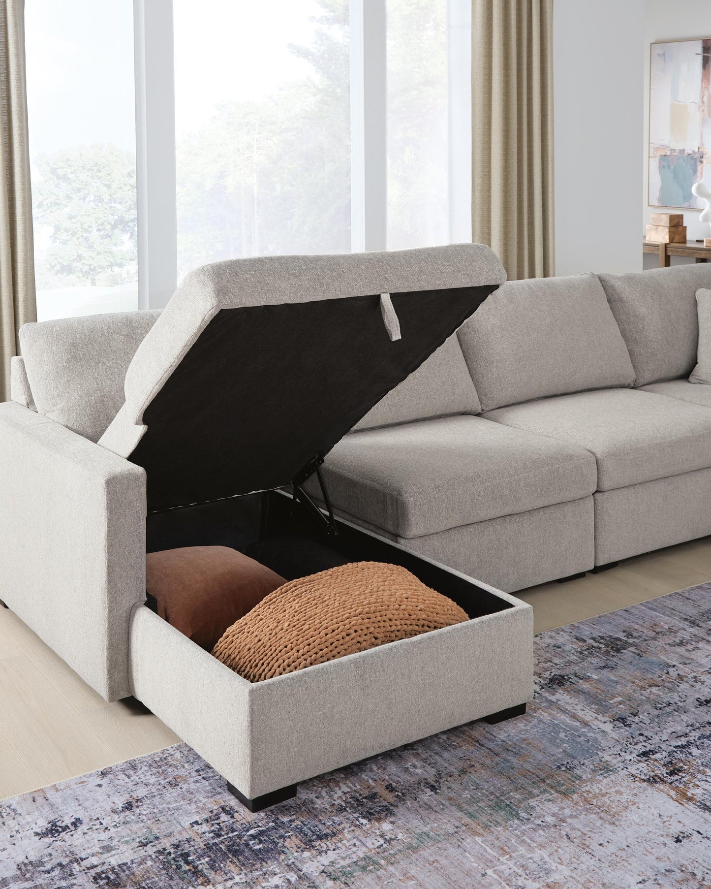 ModMax Luxe 4-Piece Double Storage Chaise Sectional