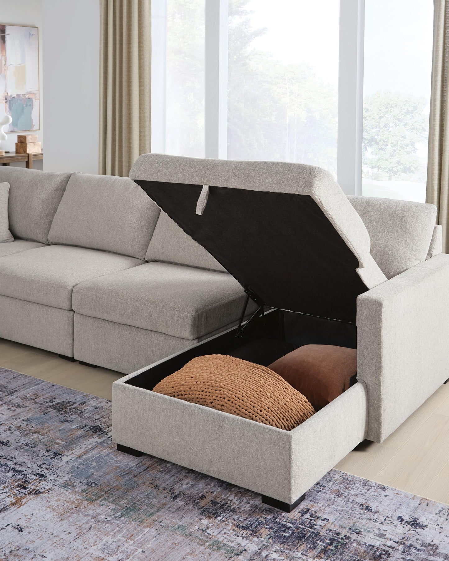ModMax Luxe 4-Piece Double Storage Chaise Sectional