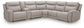 Gravier 6-Piece Power Reclining Sectional with Storage Console