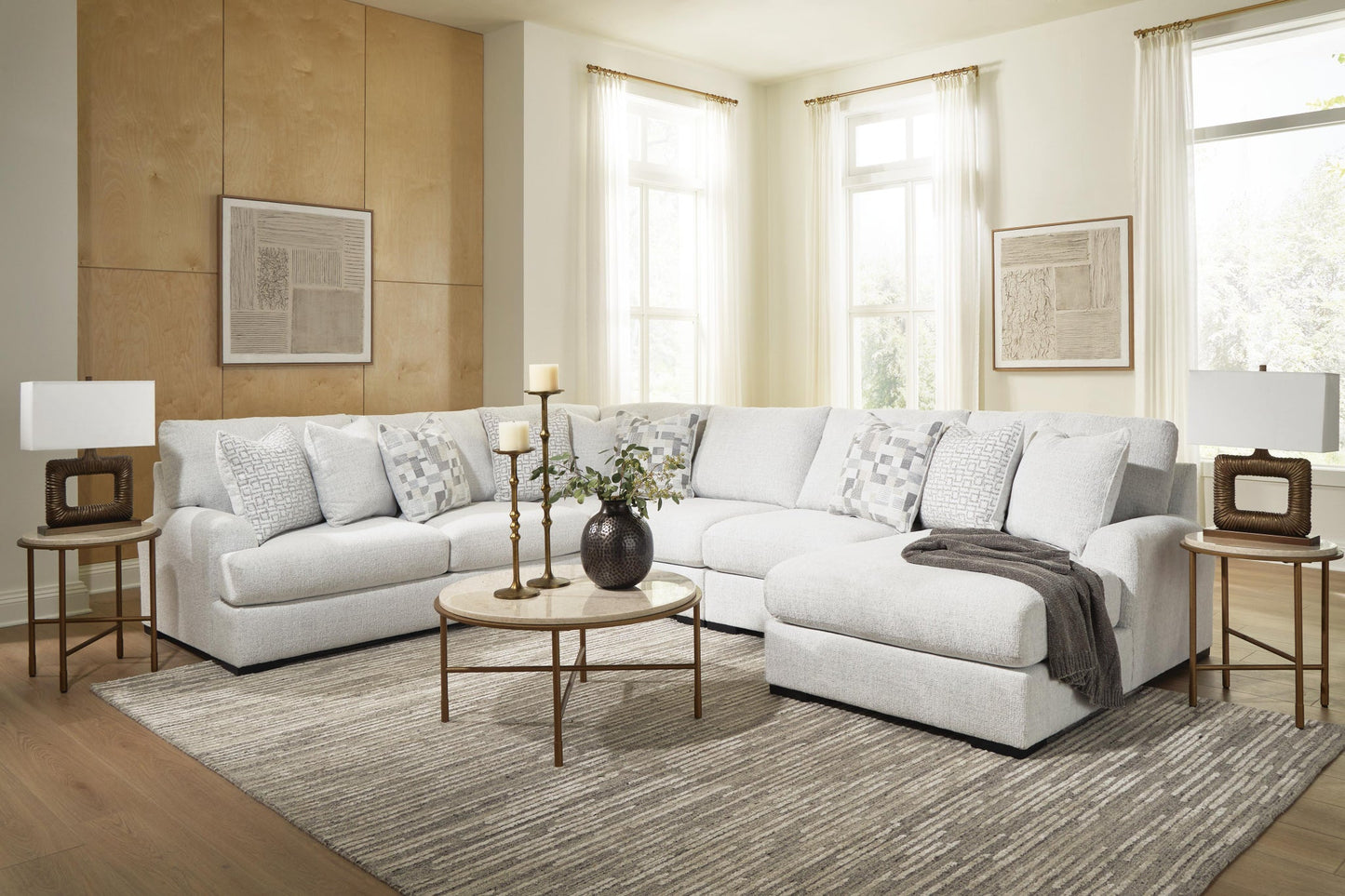 Misty-Lakes 5-Piece Sectional with Chaise