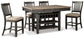 Tyler Creek Counter Height Dining Table and 4 Barstools